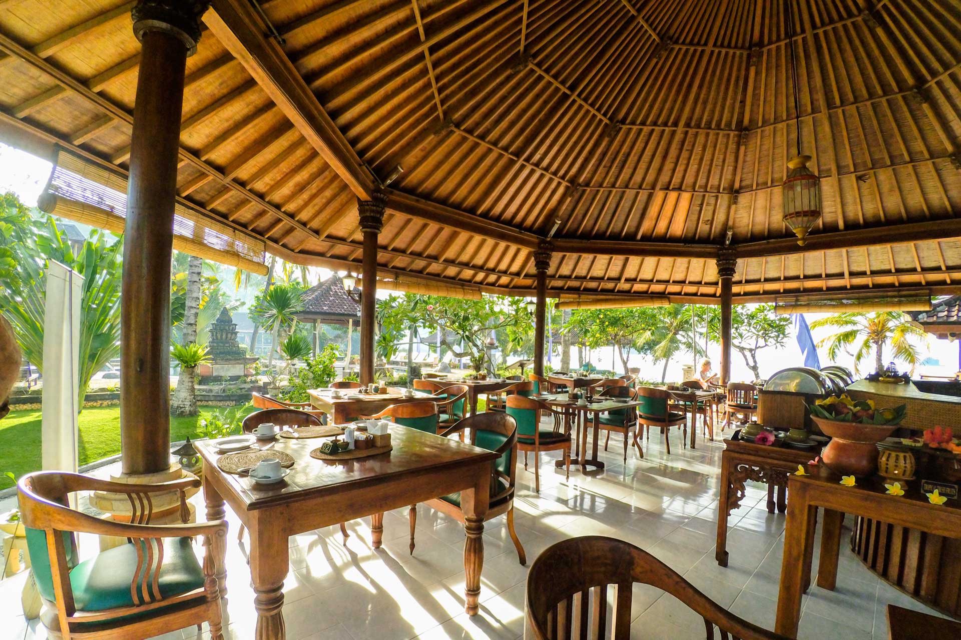 Puri Bagus Candidasa Grill House in the morning